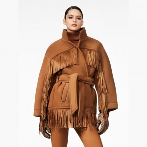 Bunda Goldbergh FRINGE Béžové | QOHGFUX-98