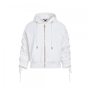 Bunda Goldbergh JAZLYN hooded cardigan Biele | YMAPDKV-23
