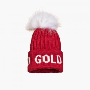 Ciapka Goldbergh HODD faux pom Červené | YLMBISN-23