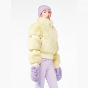 Lyziarska Bunda Goldbergh FURRY Žlté | OFEGYTP-30