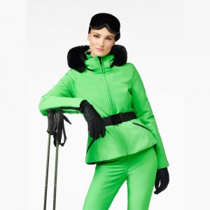 Lyziarska Bunda Goldbergh HIDA faux border Zelene | ZBVDTFK-28