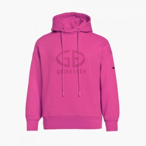 Mikina Goldbergh SPARKLING hooded Ruzove | INEYMCK-20