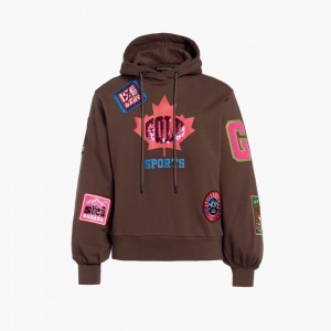 Mikina Goldbergh STANLEY hooded Hnede | DFUOHSL-71