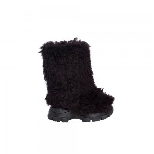Snehule Goldbergh BUSHY snowboot faux fur Čierne | MZETAPJ-47