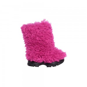 Snehule Goldbergh BUSHY snowboot faux fur Ruzove | UZGIYTN-72