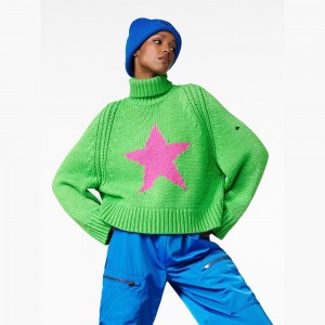 Sveter Goldbergh BEAUTY long sleeve knit Zelene | BLOUJMP-32