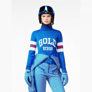 Sveter Goldbergh BISCUIT long sleeve knit Modre | MYLWVGB-79