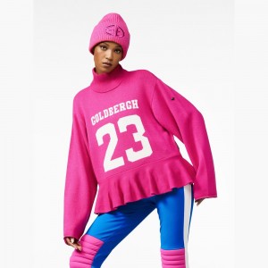 Sveter Goldbergh DANGLE long sleeve knit Ruzove | OJKHVUN-01