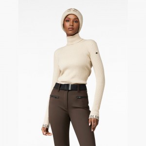 Sveter Goldbergh MIRA long sleeve knit Béžové | ADKHLRM-18