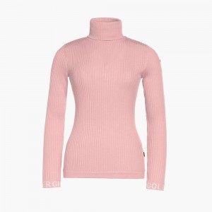 Sveter Goldbergh MIRA long sleeve knit Ruzove | UHZNKAM-51