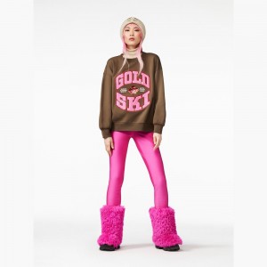 Sveter Goldbergh RINK crew neck Hnede | EUPLTBO-15