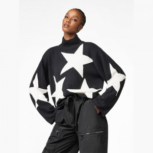 Sveter Goldbergh RISING STAR long sleeve knit Čierne | VWAYGLI-43