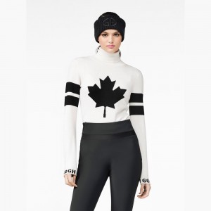 Sveter Goldbergh ROCKET long sleeve knit Biele | WHGZLPD-42