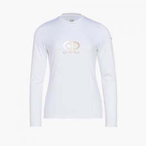 Tricko Goldbergh HOMEBASE long sleeve Biele | MHRKBDW-06