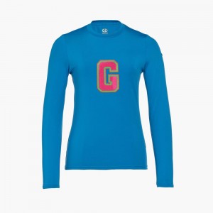 Tricko Goldbergh SUPER G long sleeve Modre | KYHGWXC-72