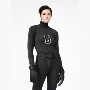 Tricko Goldbergh SUPER G long sleeve Čierne | GYNECHL-60