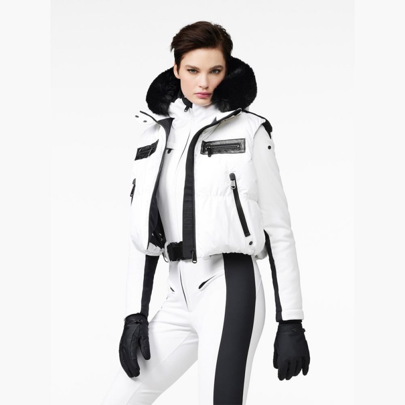 Bodywarmer Goldbergh BLAST ski Biele | MEZIWTK-87