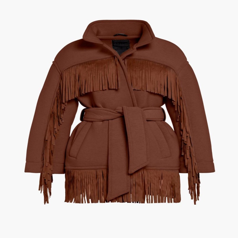 Bunda Goldbergh FRINGE Béžové | QOHGFUX-98