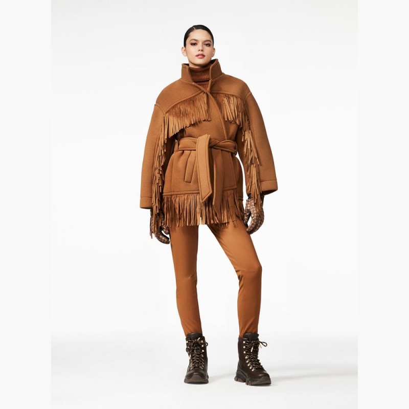 Bunda Goldbergh FRINGE Béžové | QOHGFUX-98