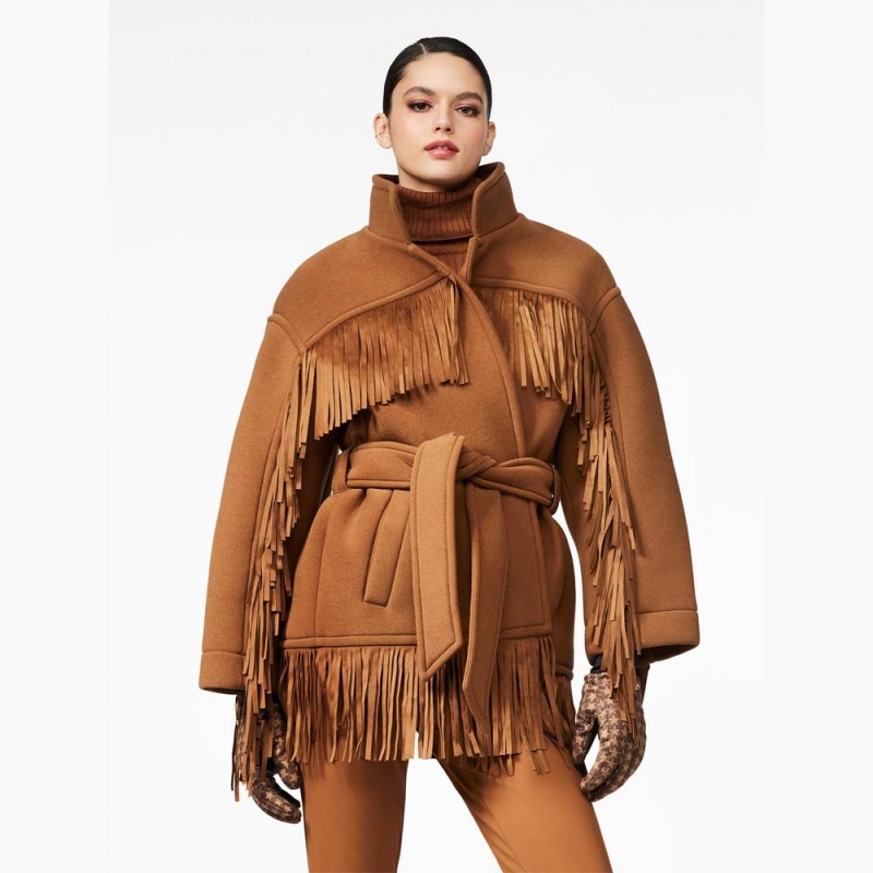 Bunda Goldbergh FRINGE Béžové | QOHGFUX-98