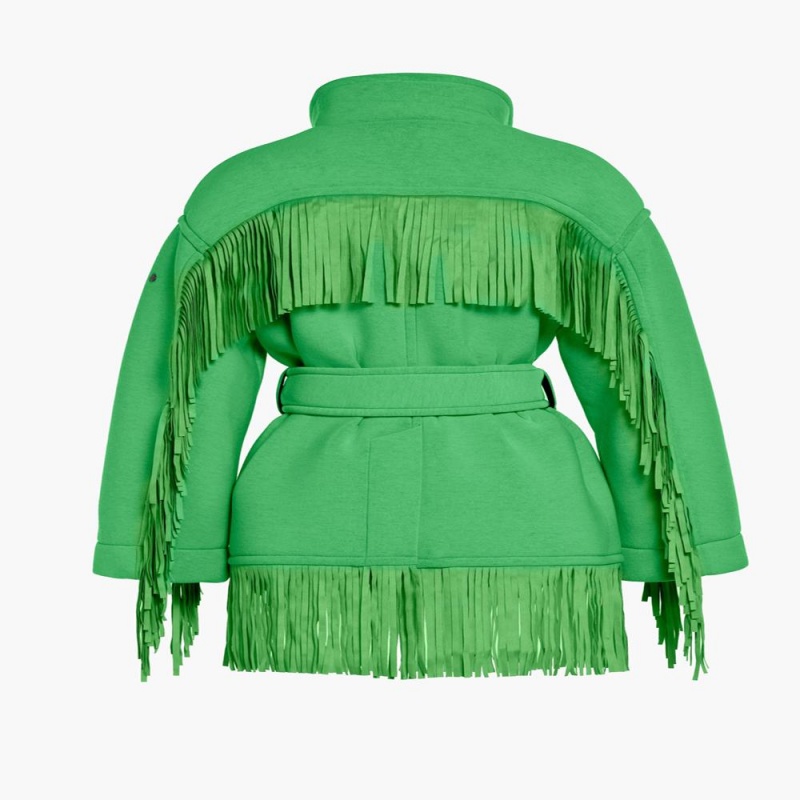 Bunda Goldbergh FRINGE Zelene | NQDICWA-97