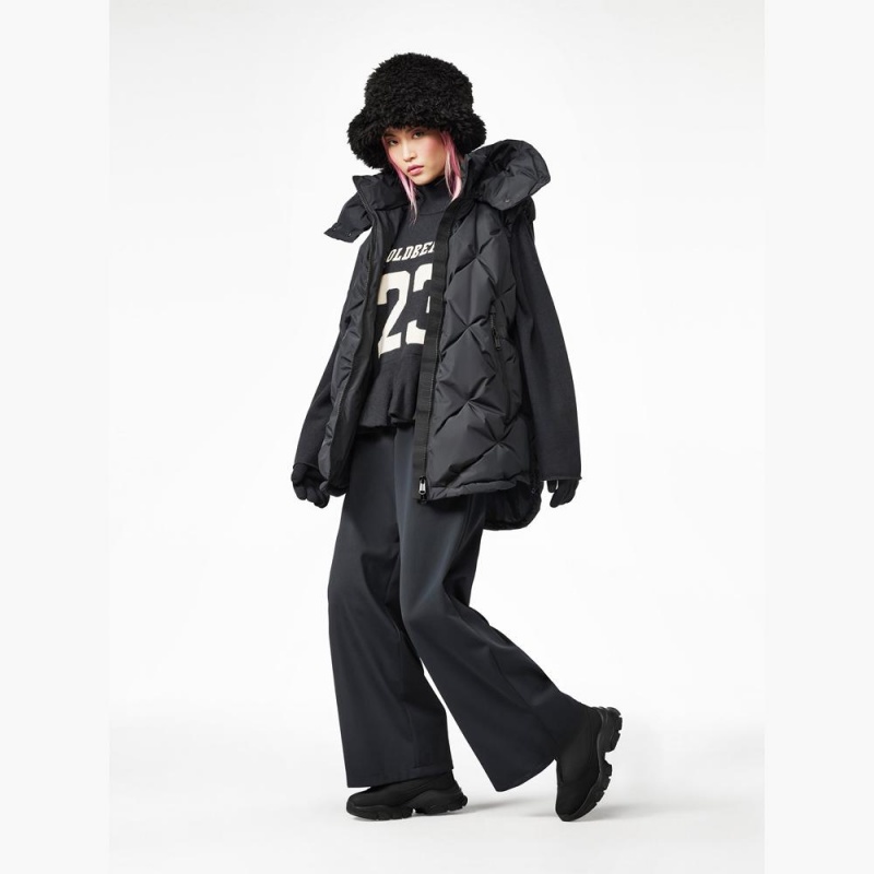 Ciapka Goldbergh BIRD faux fur Čierne | OVJEMUX-96