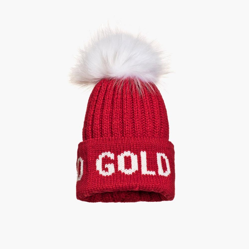Ciapka Goldbergh HODD faux pom Červené | YLMBISN-23