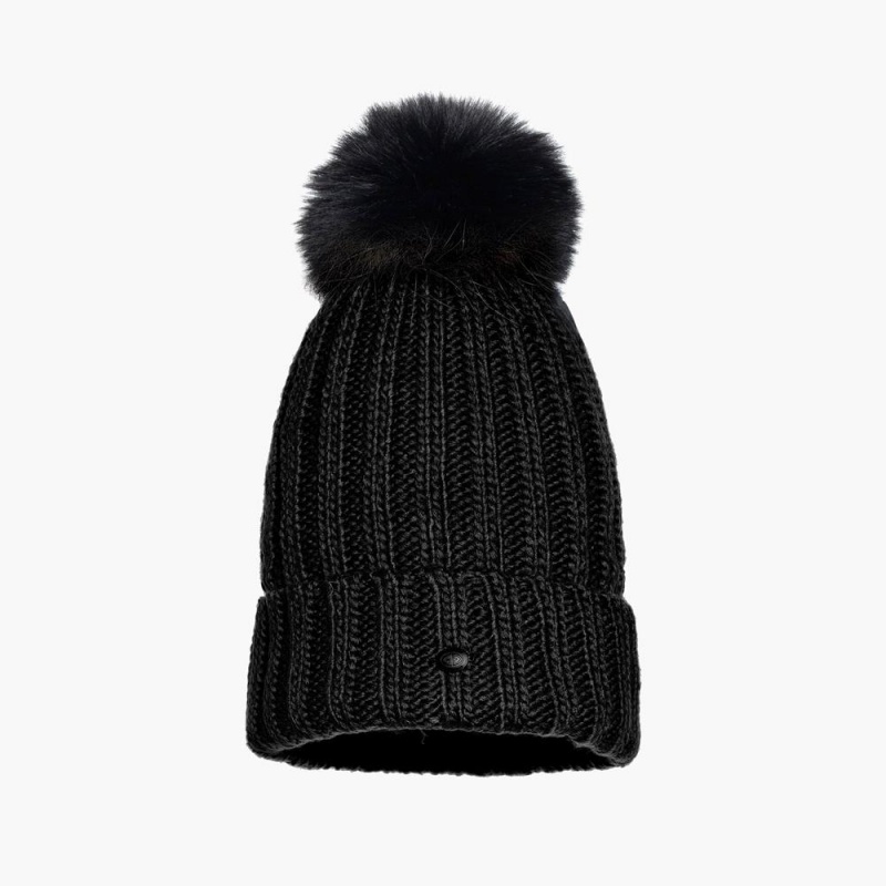 Ciapka Goldbergh UNA faux pom Čierne | SLQIZKJ-20