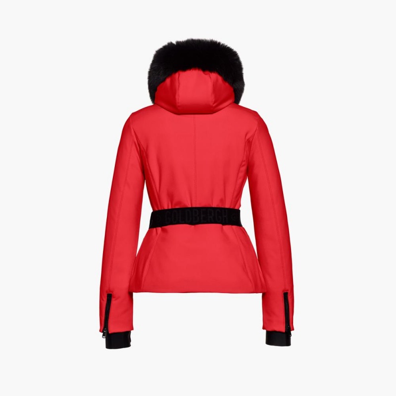 Lyziarska Bunda Goldbergh HIDA faux border Červené | IFDRTEJ-15