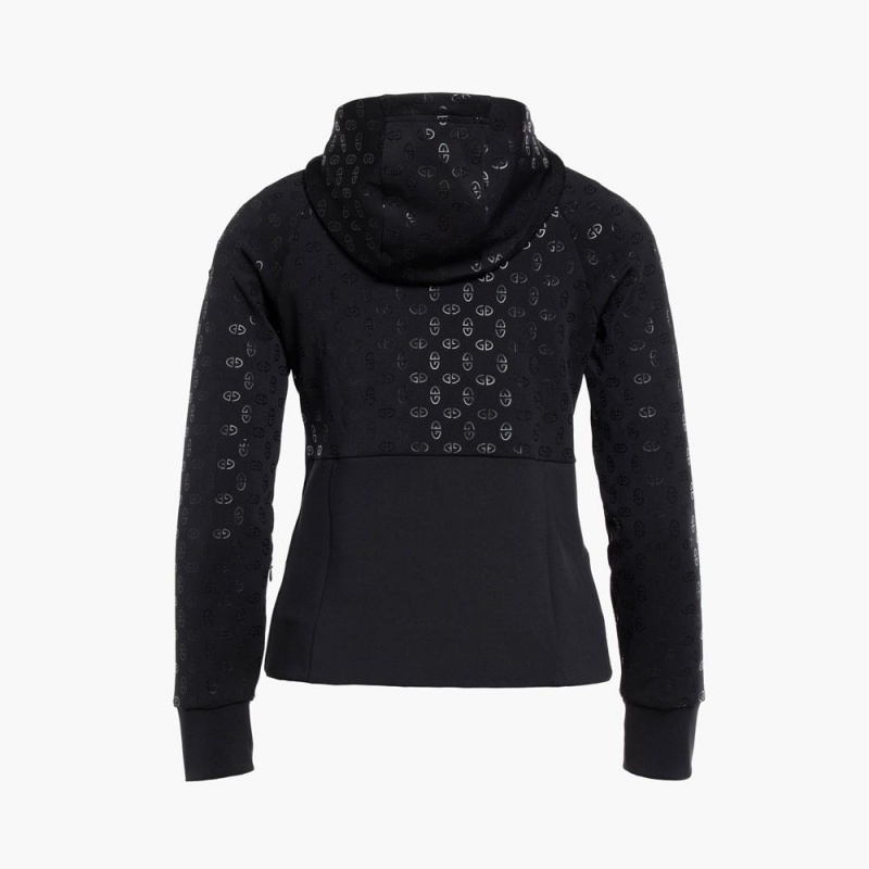 Mikina Goldbergh AMBRA full zip hooded cardigan Čierne | GROKMUI-97