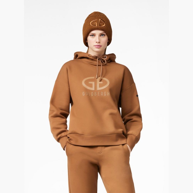 Mikina Goldbergh HARVARD hooded sweater Béžové | CTSYFKN-78