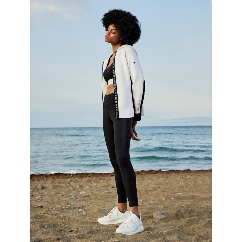 Mikina Goldbergh SOFI hooded cardigan Biele | MAQSKFX-18