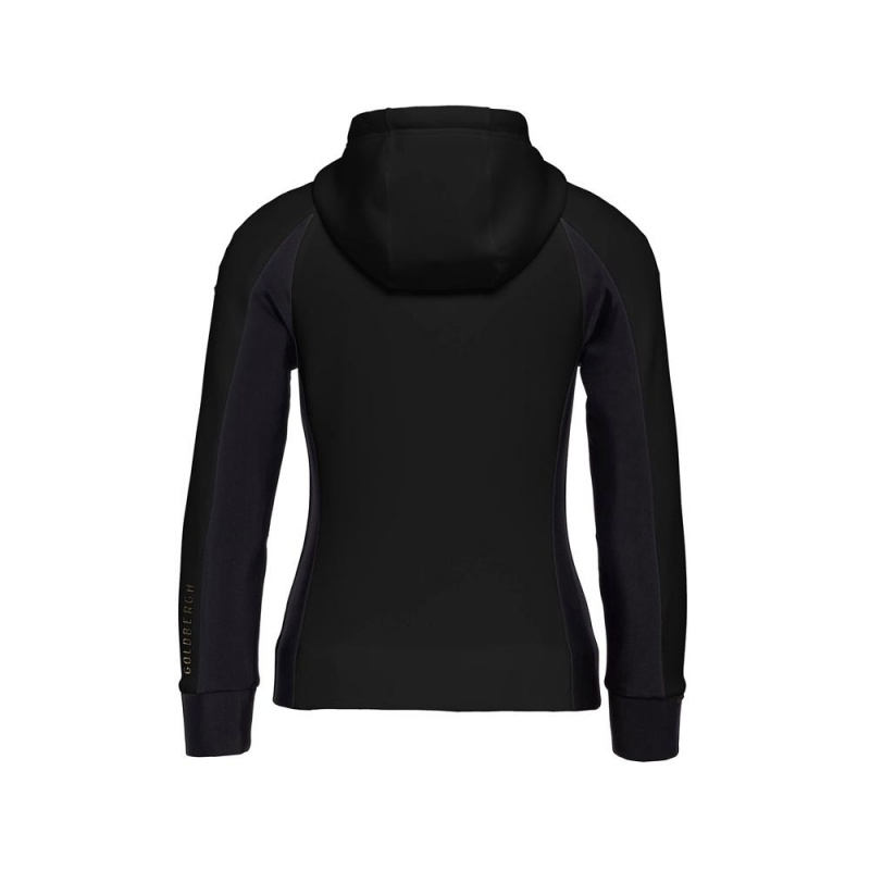 Mikina Goldbergh SOFI hooded cardigan Čierne | SGEZCNR-56