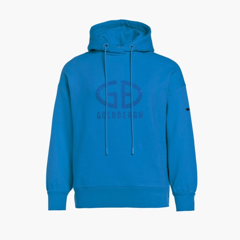 Mikina Goldbergh SPARKLING hooded Modre | PJVYNIG-10