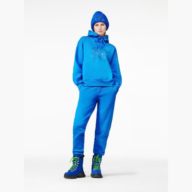 Mikina Goldbergh SPARKLING hooded Modre | PJVYNIG-10