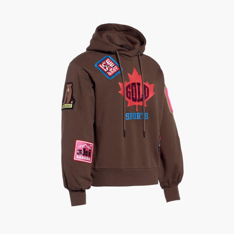 Mikina Goldbergh STANLEY hooded Hnede | DFUOHSL-71
