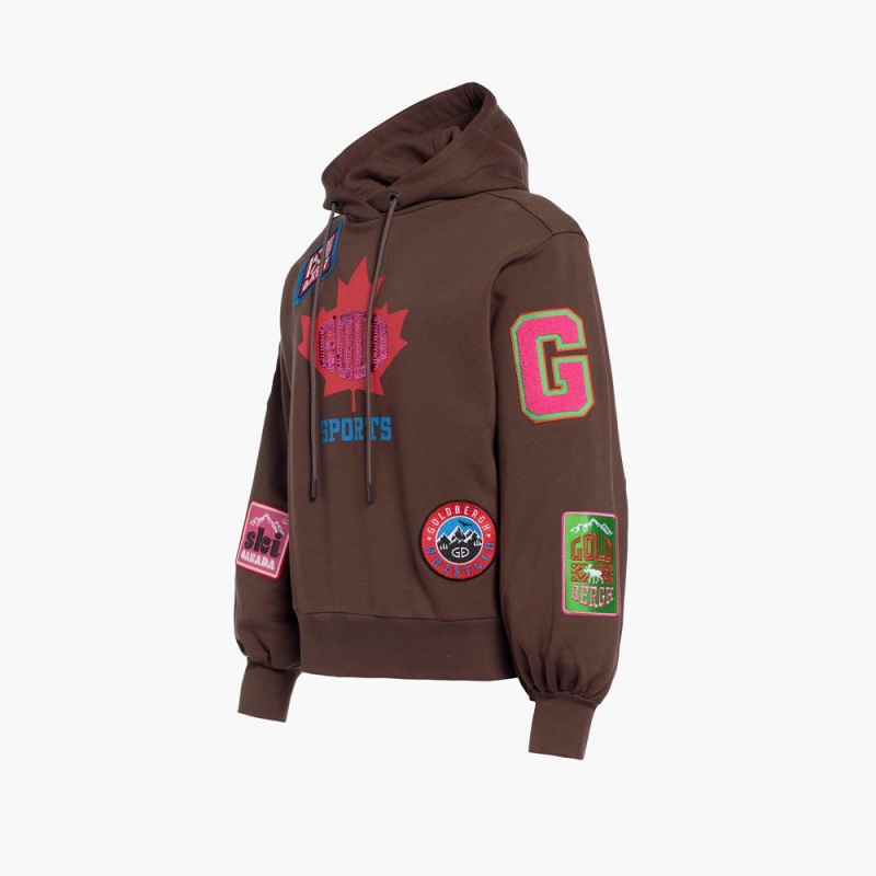 Mikina Goldbergh STANLEY hooded Hnede | DFUOHSL-71