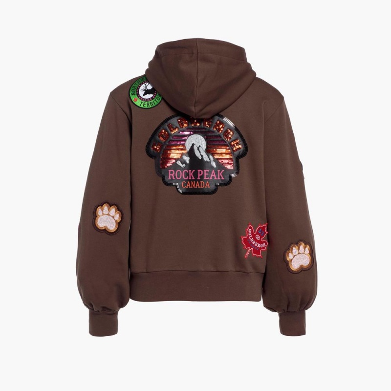 Mikina Goldbergh STANLEY hooded Hnede | DFUOHSL-71