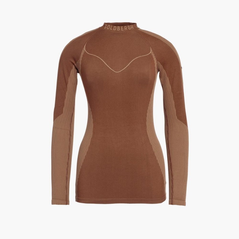 Ski Base Layer Goldbergh FAST baselayer long sleeve Béžové | YBRUDPW-18