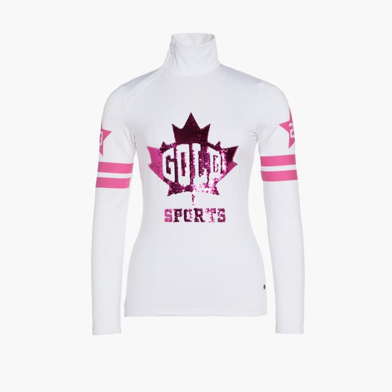 Ski Pully Goldbergh MAPLE LEAF Biele | URNPLIJ-42