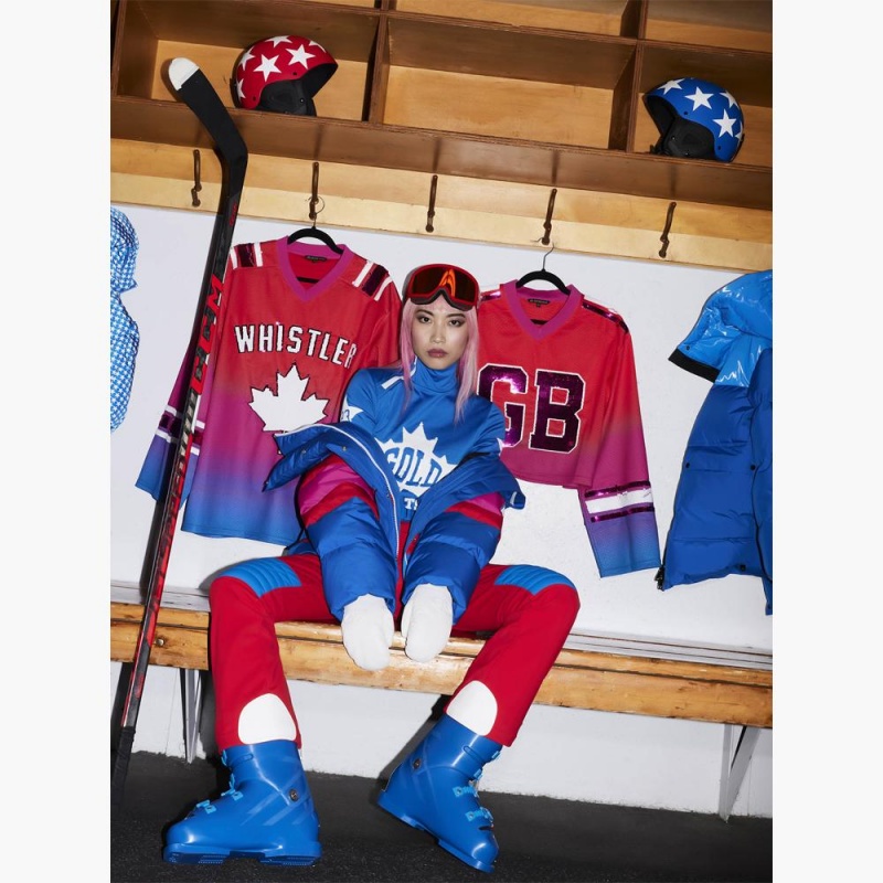 Ski Pully Goldbergh MAPLE LEAF Modre | NYRPQXE-41