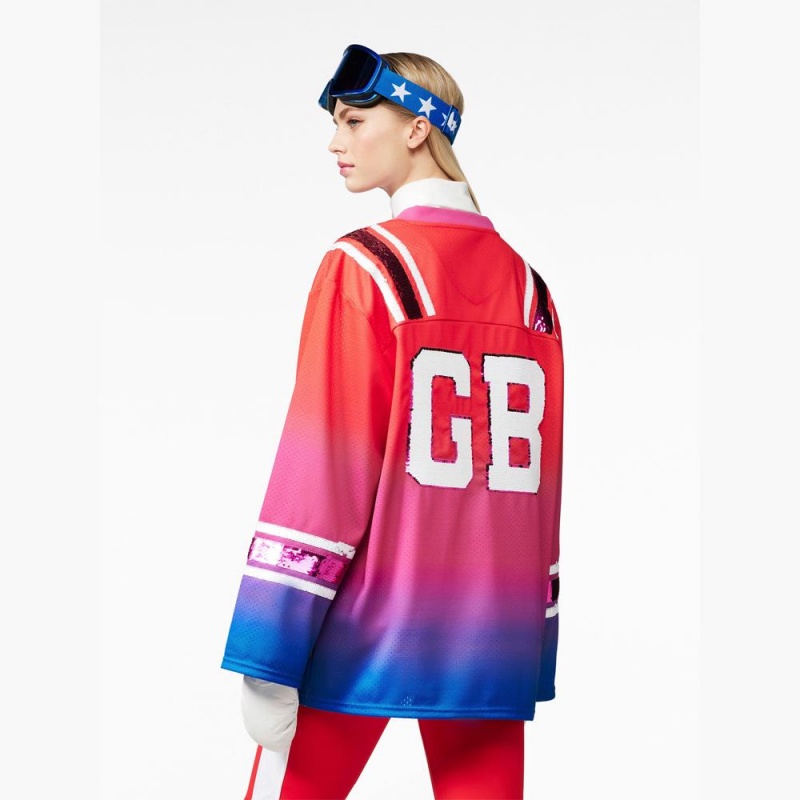 Ski Tops Goldbergh GO long sleeve Červené | RILVUDK-51