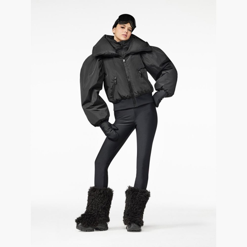 Snehule Goldbergh BUSHY snowboot faux fur Čierne | MZETAPJ-47