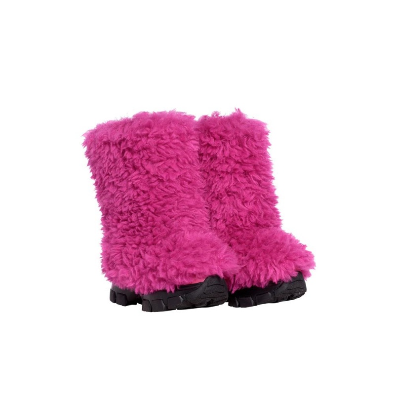 Snehule Goldbergh BUSHY snowboot faux fur Ruzove | UZGIYTN-72