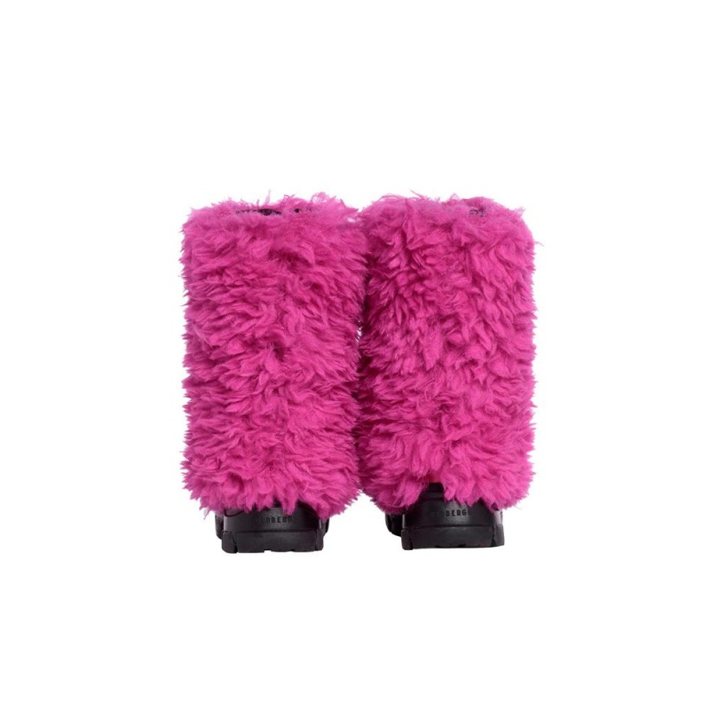 Snehule Goldbergh BUSHY snowboot faux fur Ruzove | UZGIYTN-72