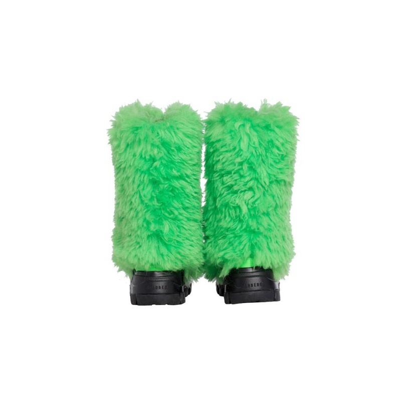 Snehule Goldbergh BUSHY snowboot faux fur Zelene | WANHVJK-72