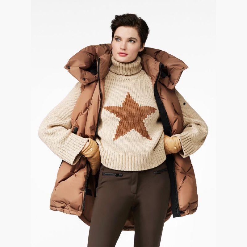 Sveter Goldbergh BEAUTY long sleeve knit Hnede | EDIMGZC-74