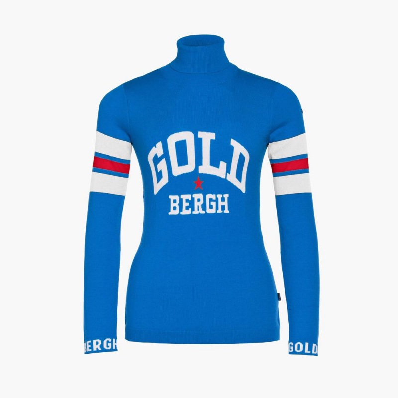 Sveter Goldbergh BISCUIT long sleeve knit Modre | MYLWVGB-79