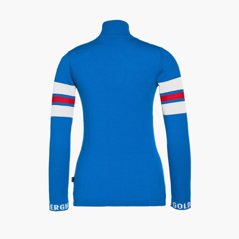 Sveter Goldbergh BISCUIT long sleeve knit Modre | MYLWVGB-79
