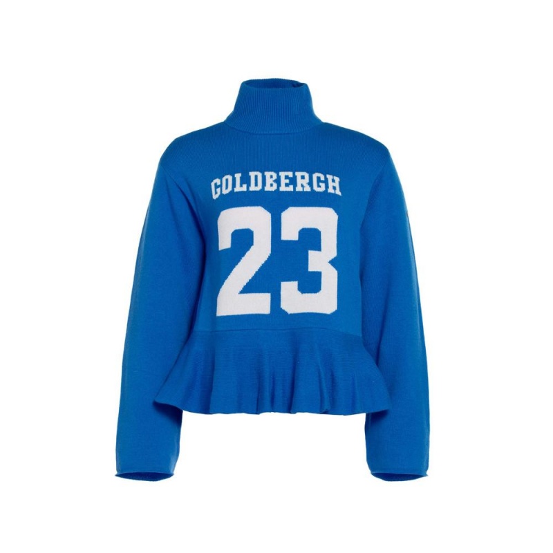 Sveter Goldbergh DANGLE long sleeve knit Modre | WIPLBKX-84